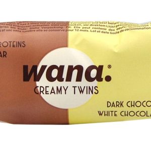 Wana Creamy Twins Barretta Proteica Cioccolato Bianco e Cioccolato Fondente 43 g.