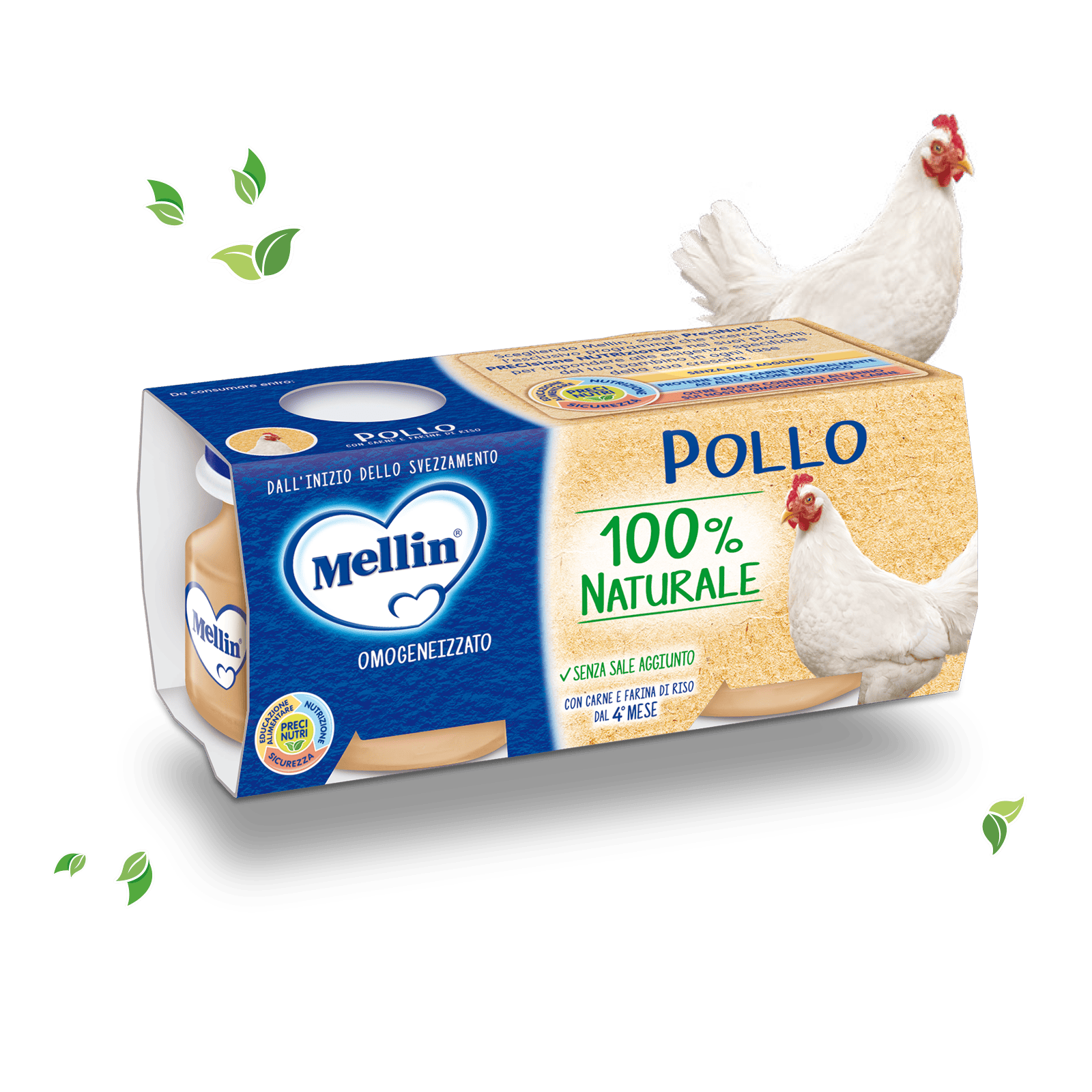 MELLIN OMOGENEIZZATO POLLO 2 X 80 GR