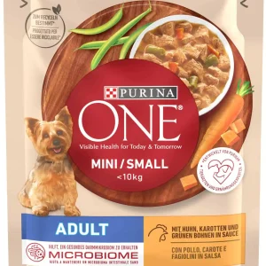 ONE MINI ADULT POLLO, CAROTE E FAGIOLINI BUSTA GR.85