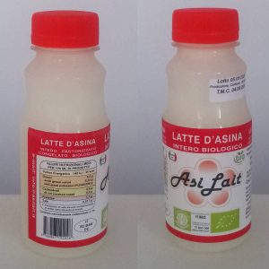 Latte d’asina Bio intero (6 litri = 24 bottiglie)