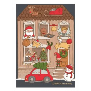 Calendario dell’Avvento – scatola in cartone con 24 finestrelle