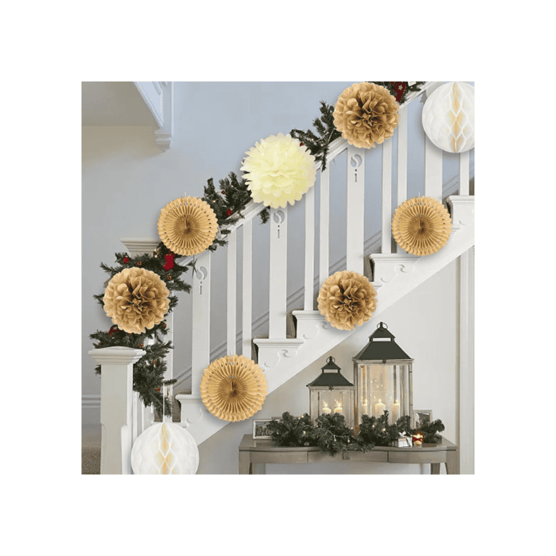 Decorazione per Feste Rosone Nero 4pz - immagine 4