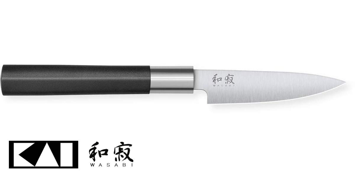 Coltello spelucchino Kai 10 cm 6710P Wasabi Black - immagine 3