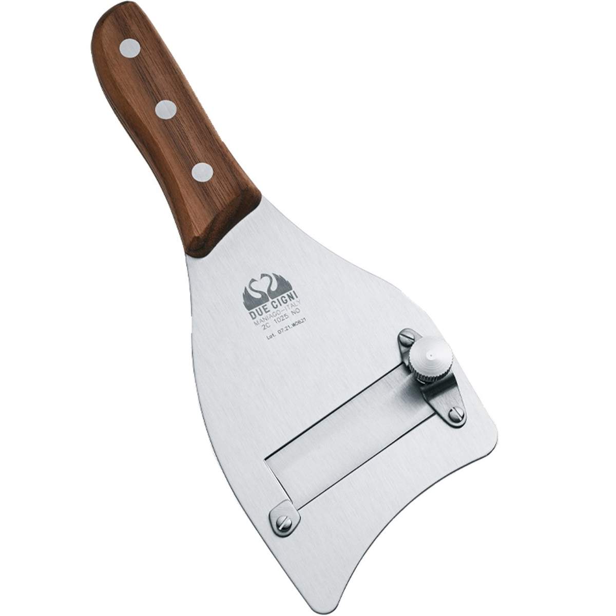 Affetta tartufi inox Due Cigni liscio Linea 1896 in noce 2C-1025-NO
