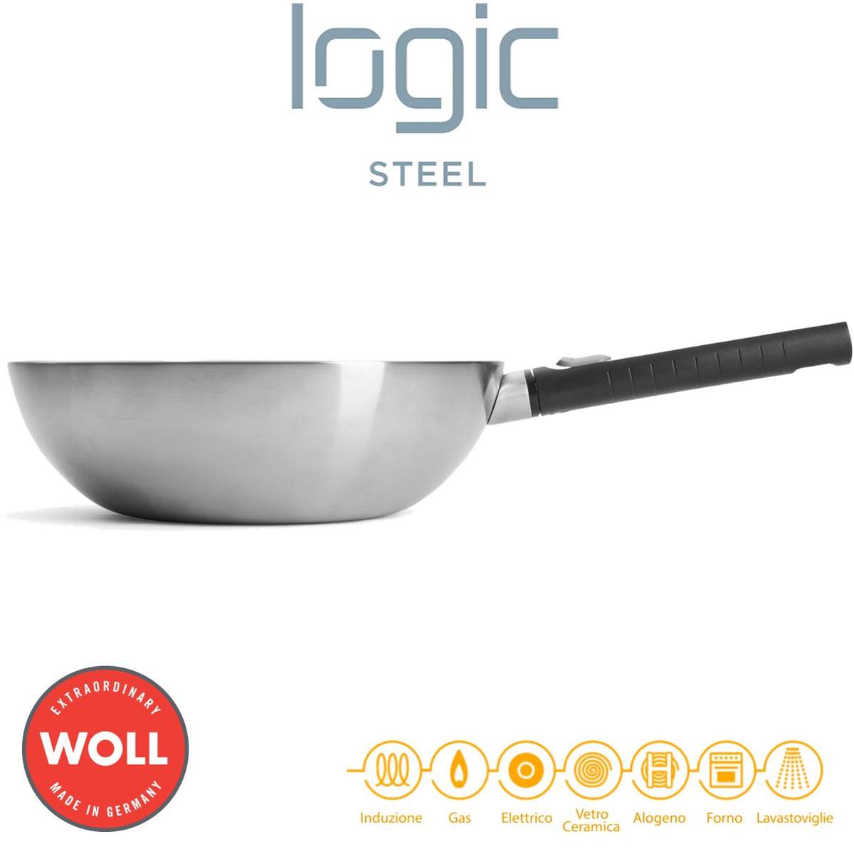 Padella Wok Woll Logic Steel 30 cm WLL 11030LCS - immagine 4