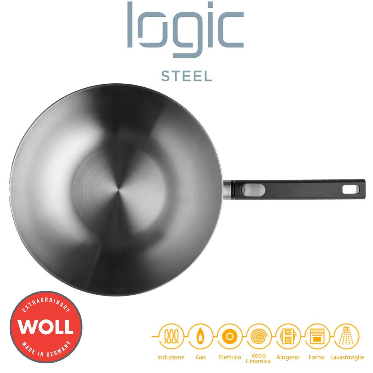 Padella Wok Woll Logic Steel 30 cm WLL 11030LCS - immagine 5