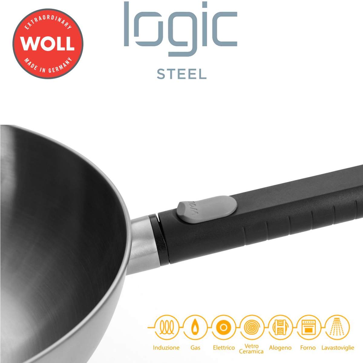 Padella Wok Woll Logic Steel 30 cm WLL 11030LCS - immagine 6