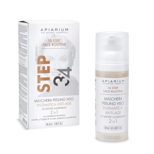 Step 3&4 Maschera Peeling Viso Enzimatica Anti-age Apiarium