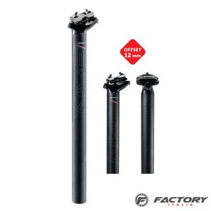 Reggisella bici in alluminio BRN Ø 31.6 nero offset12 mm