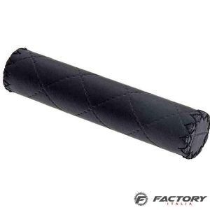 Manopole bici in ecopelle urban nere trapuntate