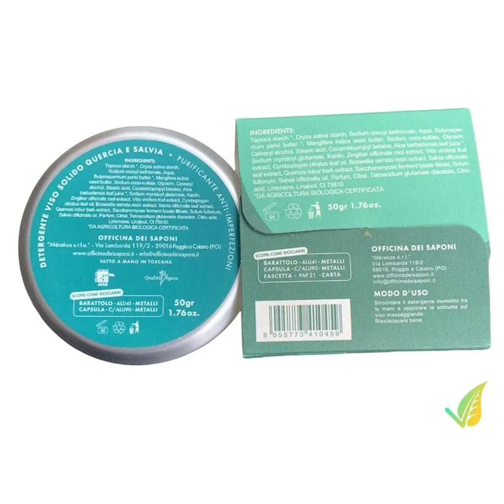 Detergente Viso Solido Anti-Imperfezioni Biologico 50gr - immagine 3