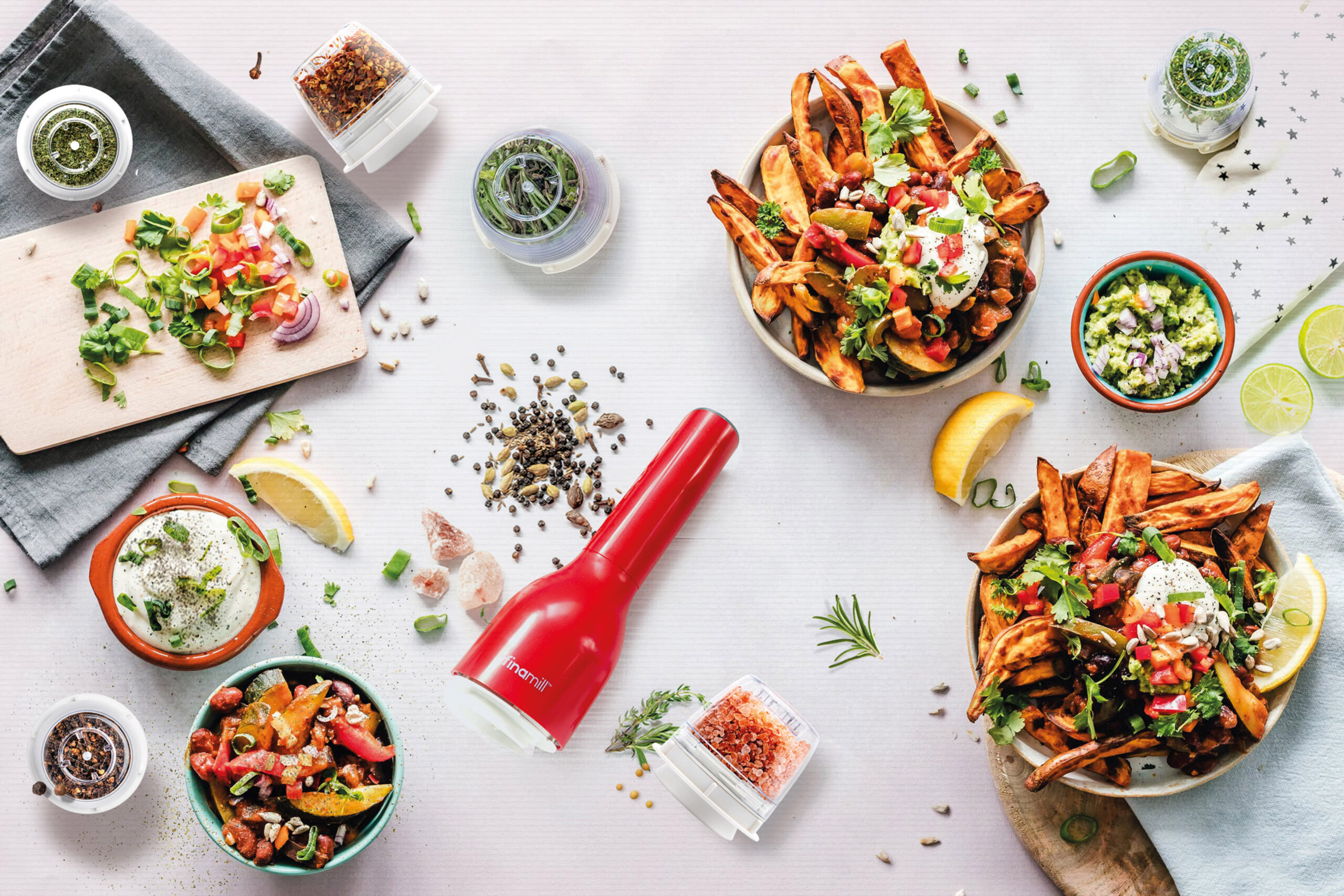 Macina sale, pepe, spezie a batteria – FinaMill bianco crema - immagine 6