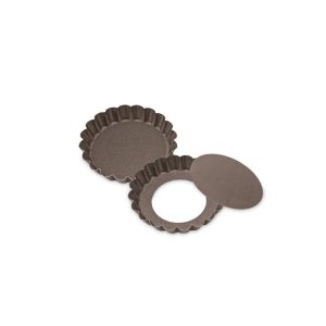 Mini Tortiera Antiaderente con Fondo staccabile – cm 12 (2 pz)