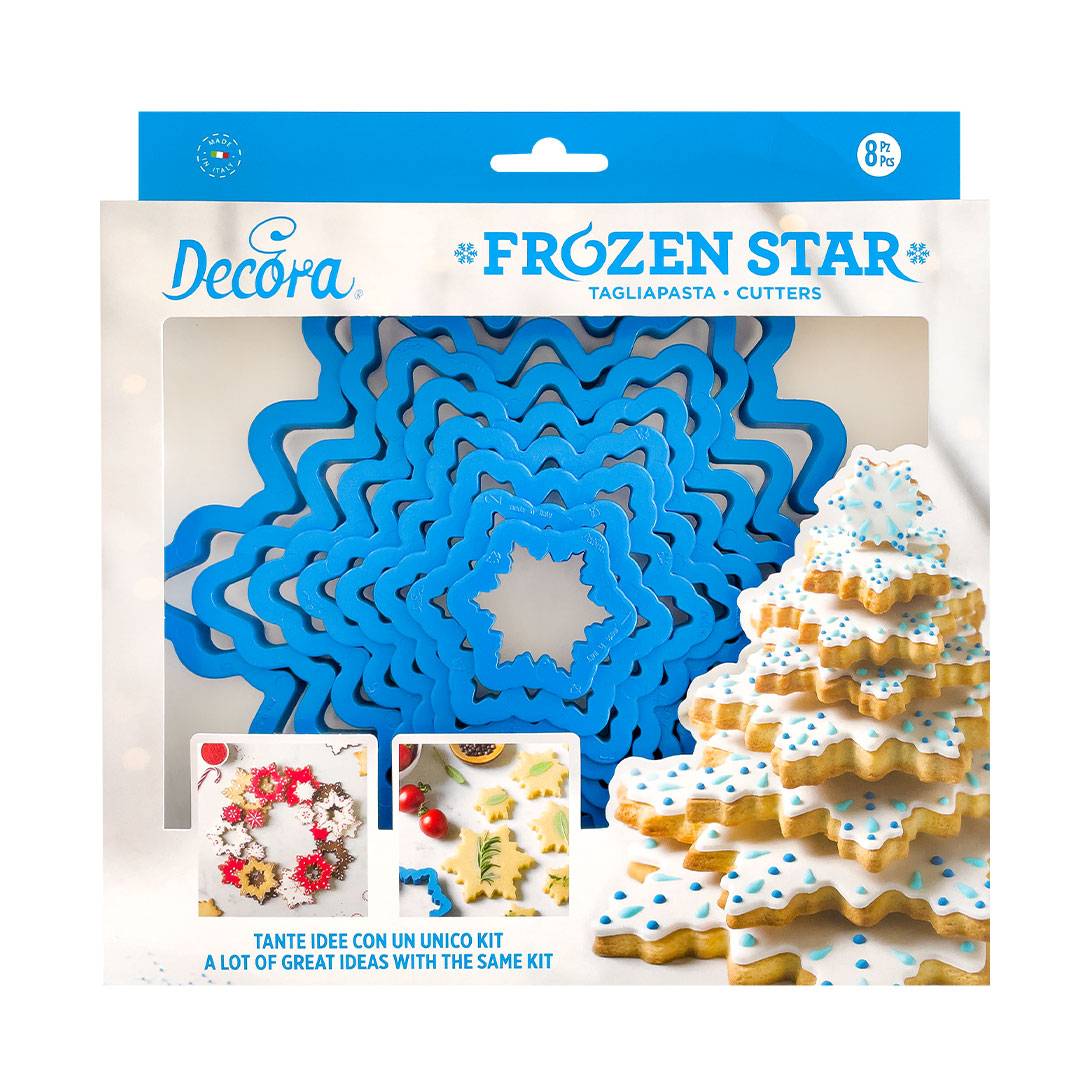 Set Tagliapasta per Albero di Natale di Cristalli di Neve (8 pz) - immagine 3