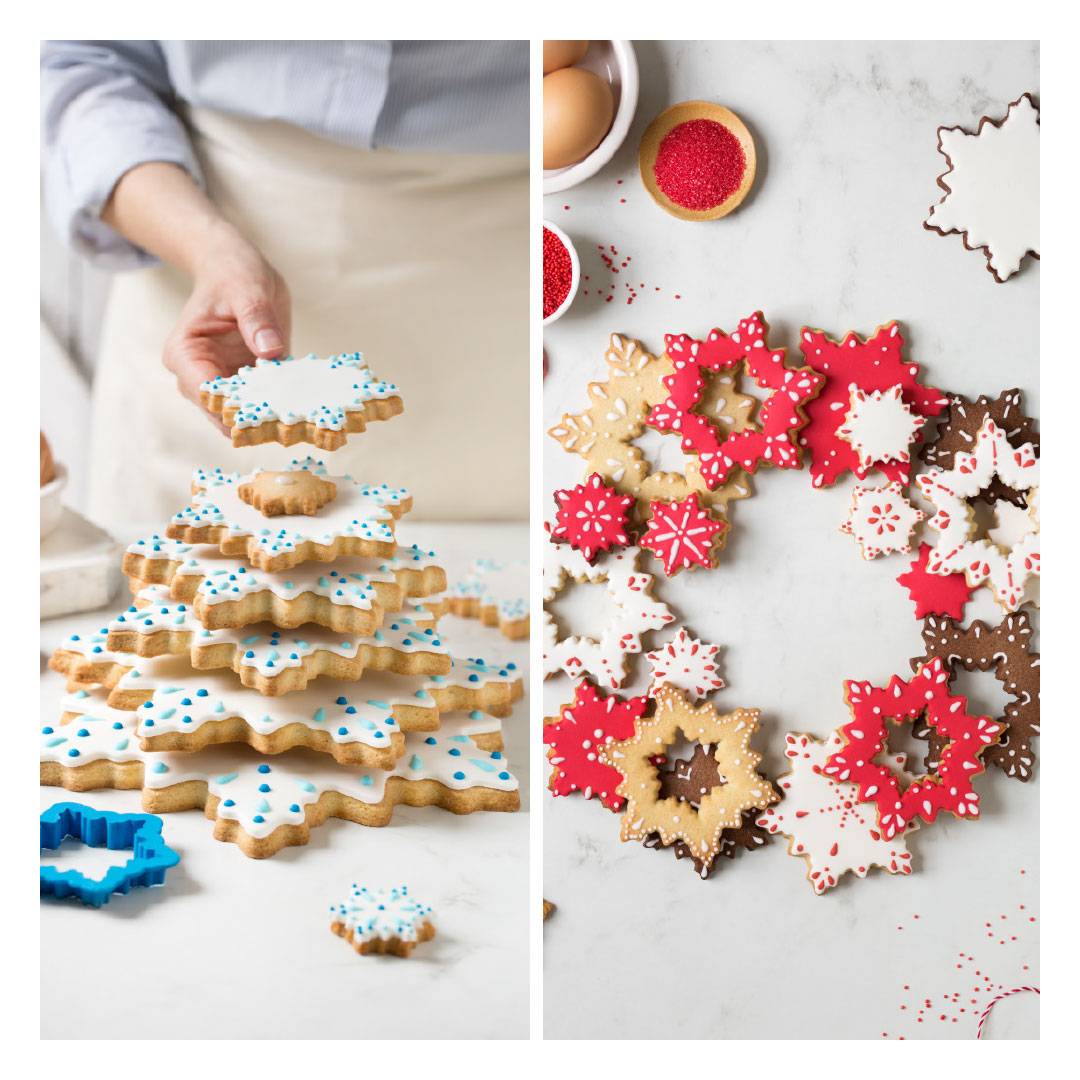 Set Tagliapasta per Albero di Natale di Cristalli di Neve (8 pz) - immagine 4