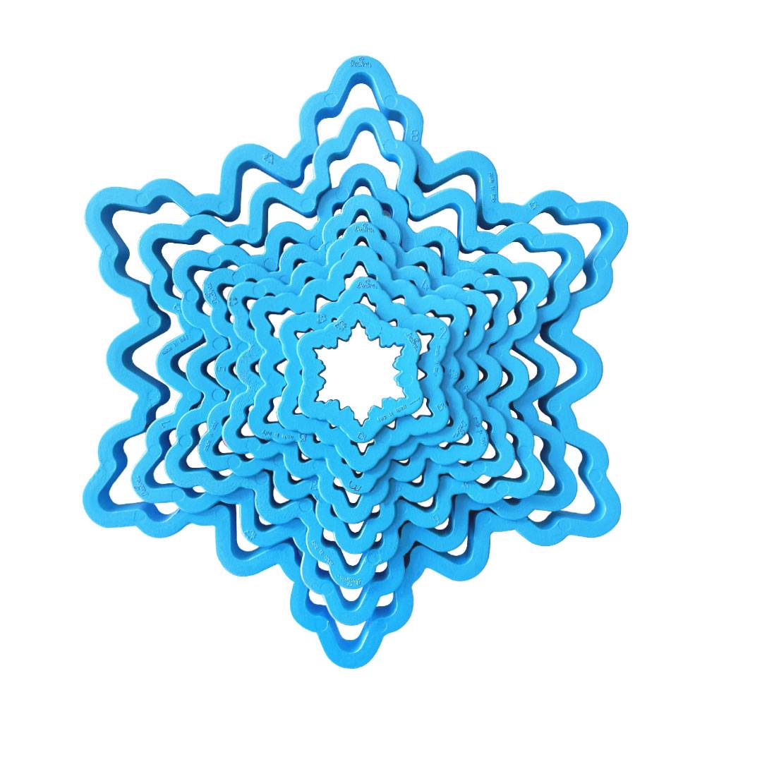 Set Tagliapasta per Albero di Natale di Cristalli di Neve (8 pz) - immagine 2