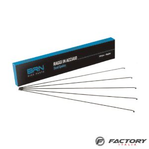 Raggi ruota bicicletta in acciaio zincati misura 290 x 2 mm con nipples