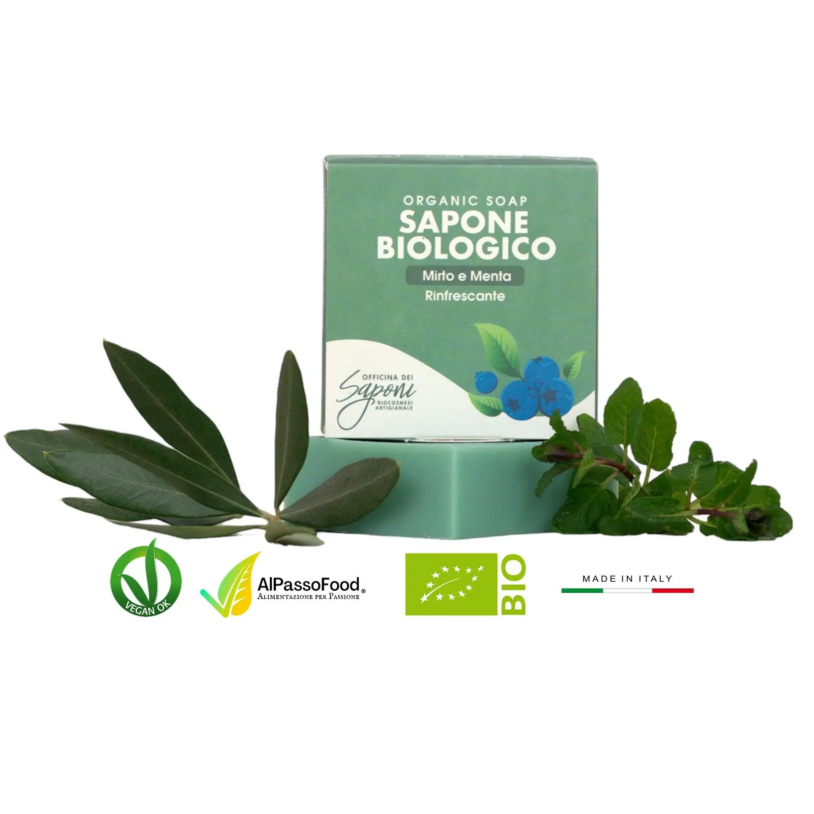 Sapone Mirto e Menta Biologico 100g - immagine 4
