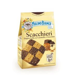 Scacchieri frollini con caramello e cioccolato MULINO BIANCO 300gr