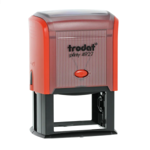 TRODAT PRINTY P3 4927 Timbro Autoinchiostrante Rettangolare Rosso Fuoco 60×40 mm Testo a 9-10 righe con Cartuccia Nera