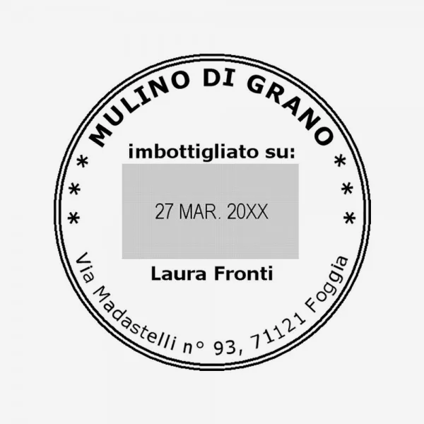 TRODAT PRINTY P3 46145 Timbro Autoinchiostrante Datario data italiana Rotondo Diametro Ø 45 mm con testo personalizzato sino a 6 righe e Cartuccia Nera - immagine 3