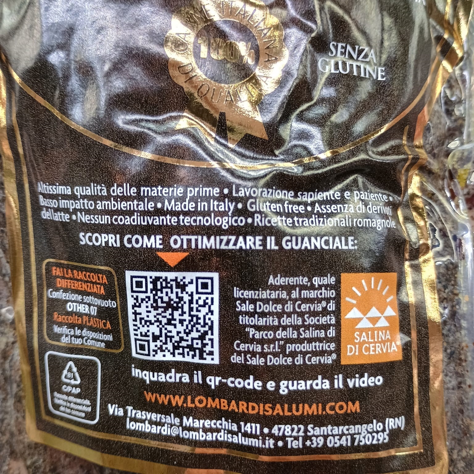 Guanciale con Sale di Cervia Salumificio LONBARDI 1.9 Kg c.a. - immagine 4