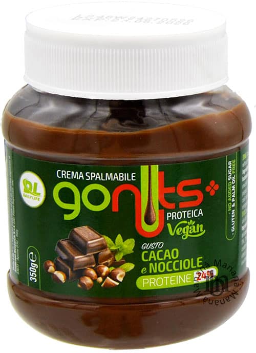 Daily Life Gonuts! Crema Proteica Vegan Cacao Nocciole 350 g. - immagine 2