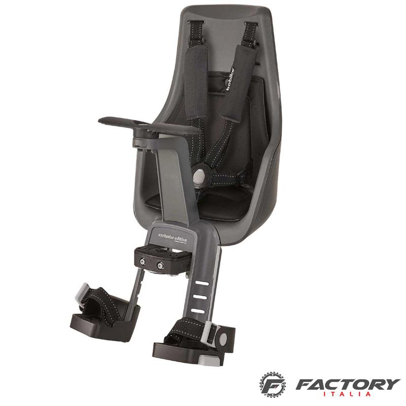 Seggiolino bici bimbo anteriore exclusive mini plus bobike grigio - immagine 2