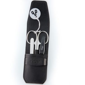 Set Manicure da Viaggio Alpen Elegance – con forbice e astuccio in pelle nera