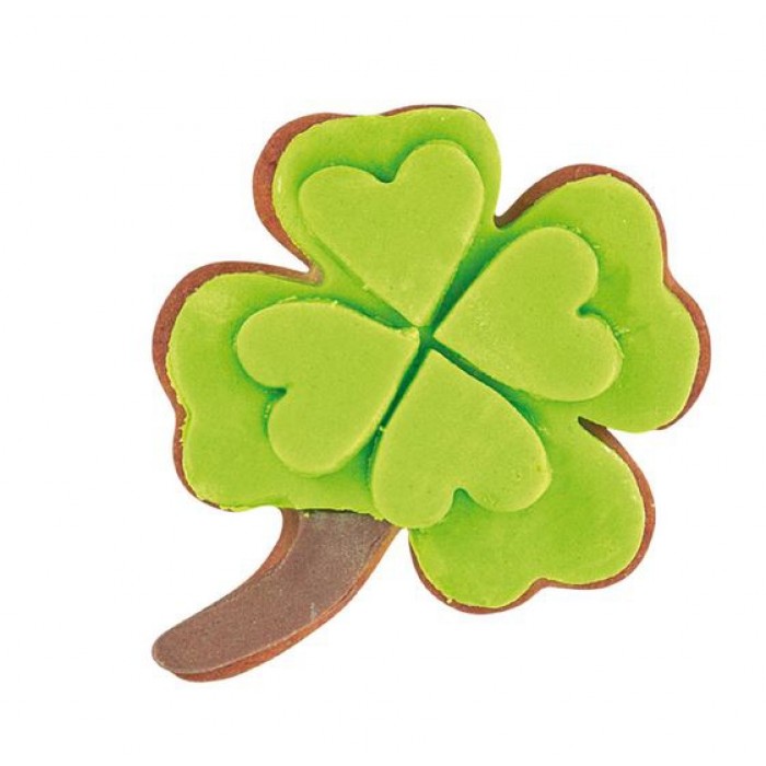 Taglia Biscotto in acciaio inox – Quadrifoglio cm 6 - immagine 4